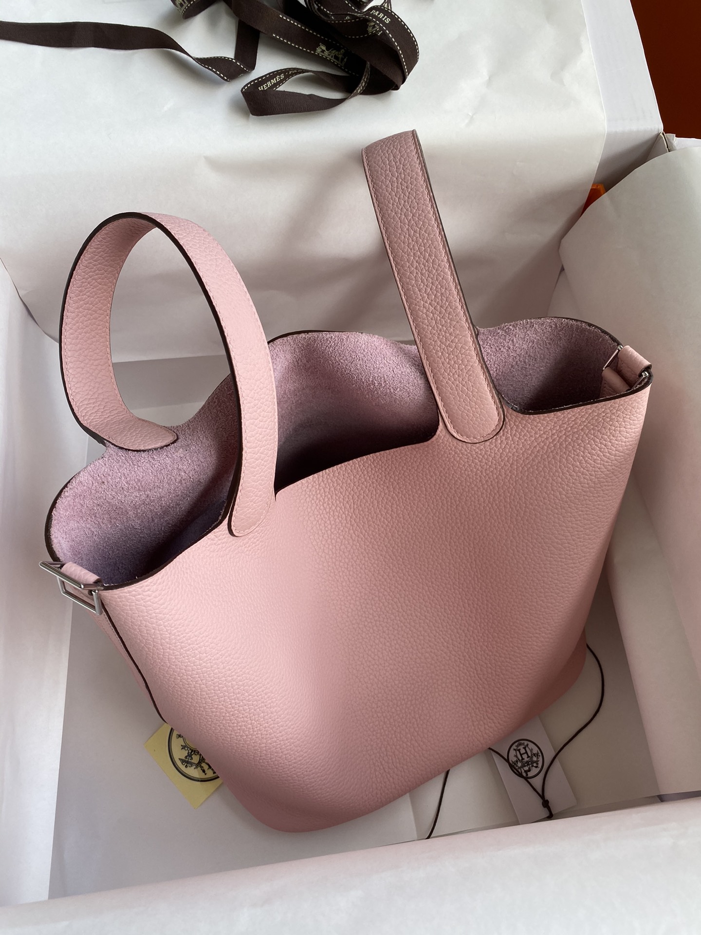 Hermes Picotin Lock 22 Bag In Pink Clemence Leather